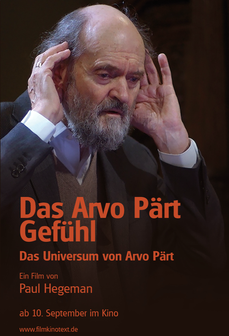 That Pärt Feeling to have its German premiere on Arvo Pärt’s 85th birthday